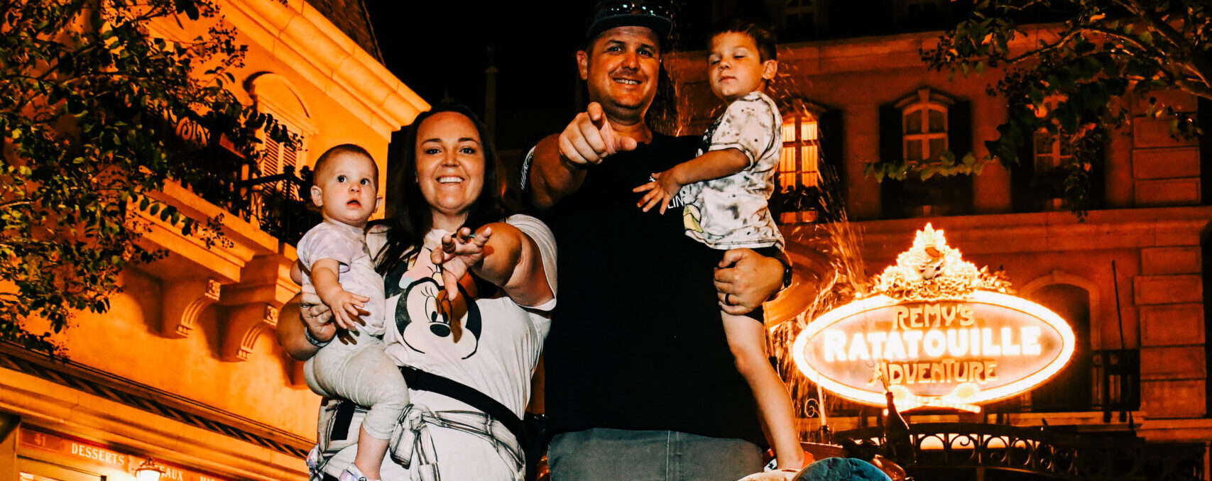 family posing for photo