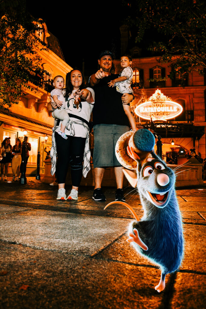 Disney family posing for photo